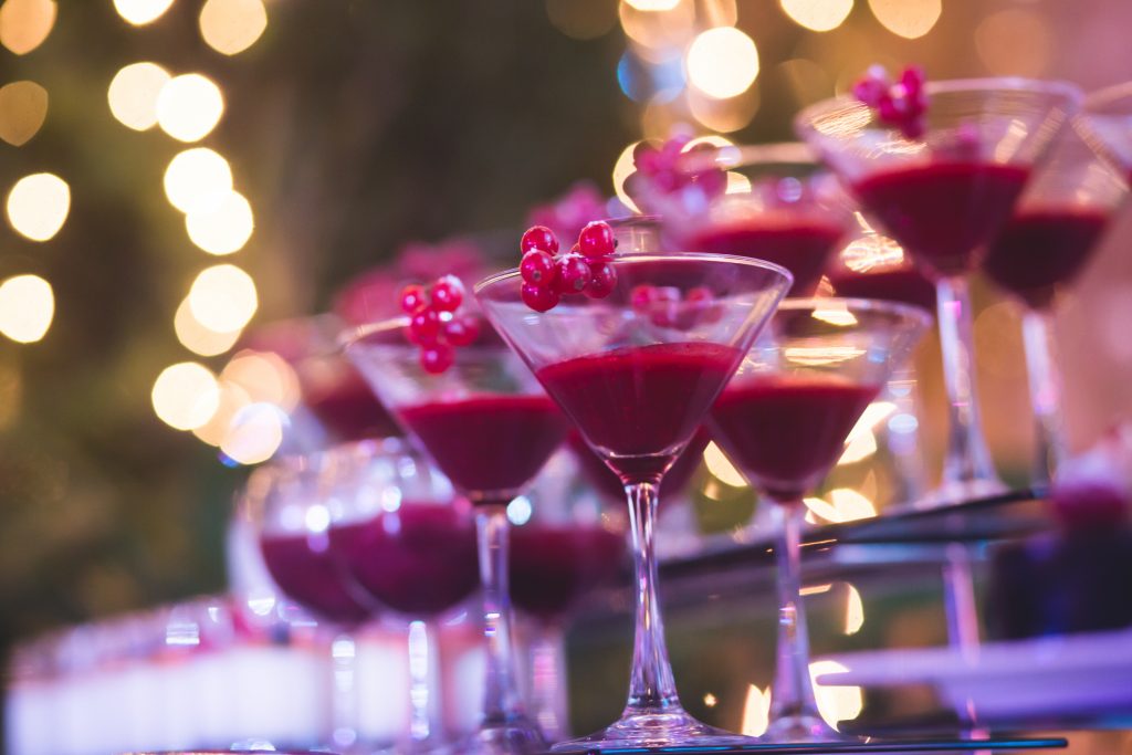 Cranberry Martinis Display - Holiday Parties by Oak Lodge & Parc 73