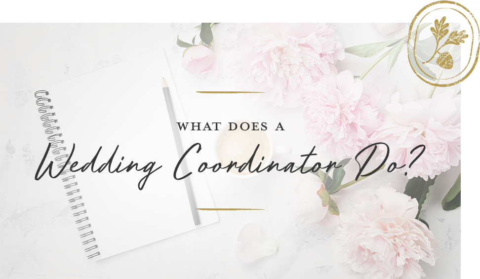 What does a wedding coordinator do decorative graphic